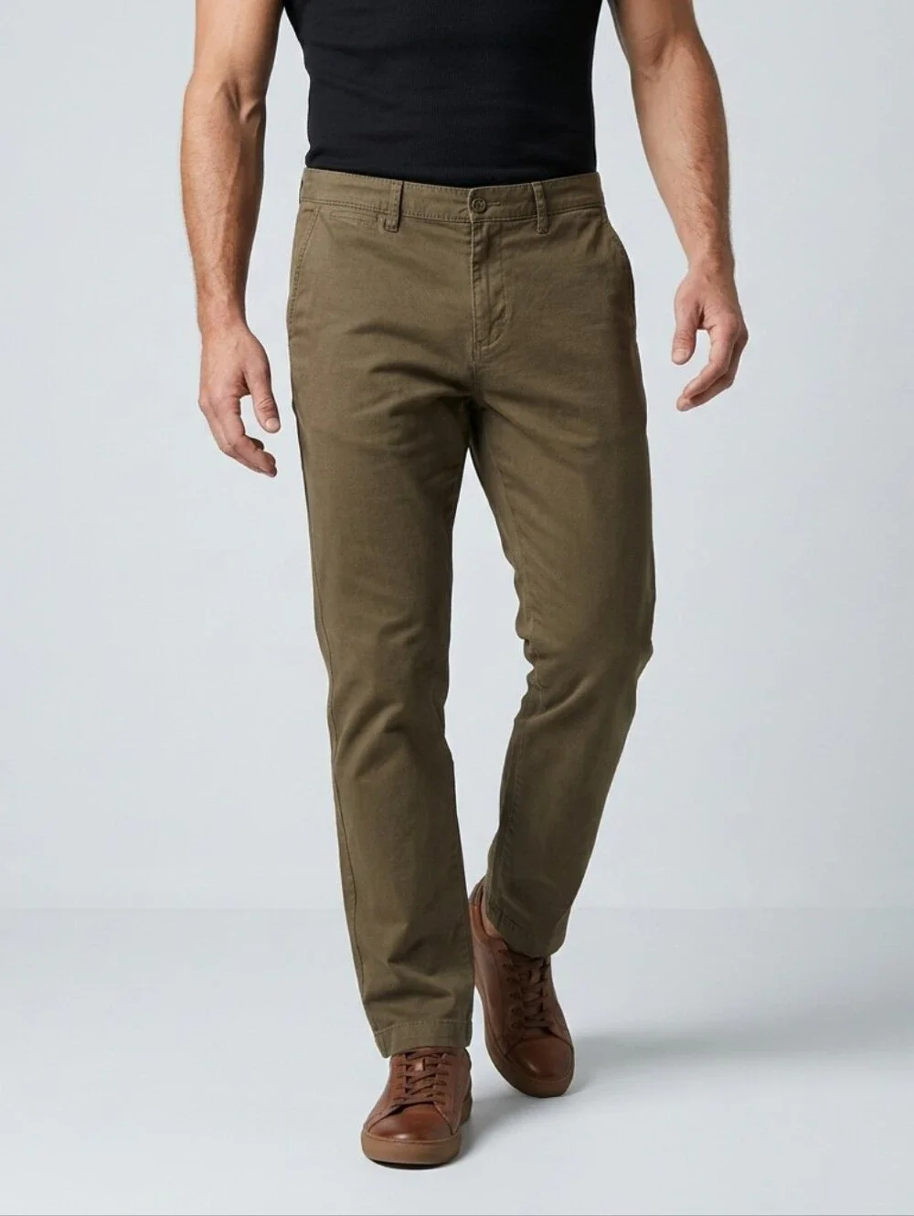 J Crew Chino Pants Mens 36x32 Khaki Tan Cotton Hemp Tapered Flat (Act 39x32) NWT